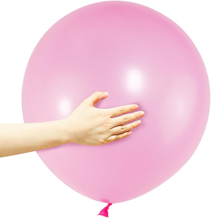 Pink Balloons 18 Inch 12 Pack Large Latex Party Balloons Round Helium Balloon by ASIYUHY