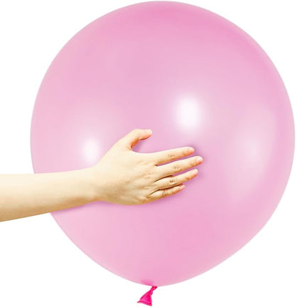 Pink Balloons 18 Inch 12 Pack Large Latex Party Balloons Round Helium Balloon by ASIYUHY