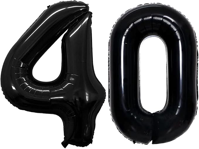 Number 40 Balloons for 40th Birthday Party Decorations, 42 Inch Jumbo Foil by GOER