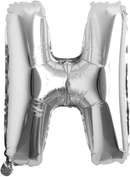 16" inch Single Silver Alphabet Letter number Balloons Aluminum Hanging Foil by REIANS