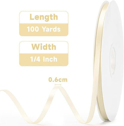 KINGLAKE Ivory Satin Ribbon - Image 2
