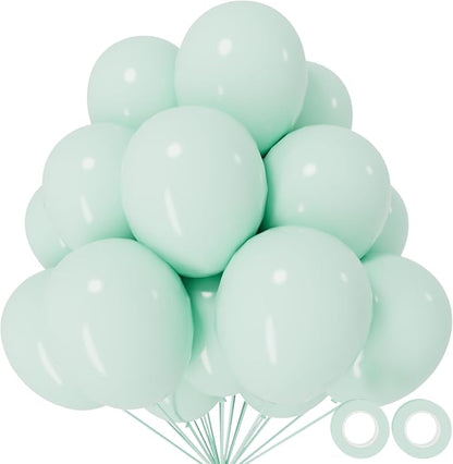 110pcs Pastel Green Balloon 12 Inch, Pastel Green Latex Balloons by KUULBELAballoons