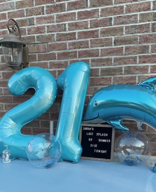 Pearl Blue Number 1 Balloon 40 inch, 1st Birthday Party Balloons Decorations | - Image 7