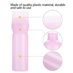 Yinhing Hair Dyeing Bottle, Hair Color Applicator Bottle, 3 Colors Hair Dyeing Bottle Brush Shampoo Hair Color Oil Comb Applicator Tool for Salon Home Supplies ()