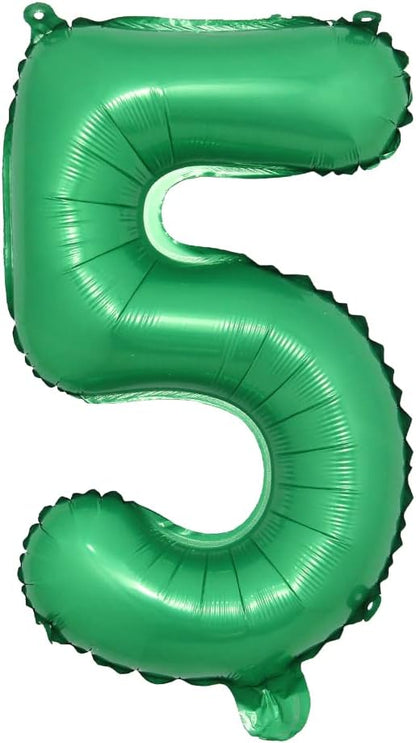 16 inch Green Alphabet Letter and Number Balloons Set Package, Aluminum Hanging by RUIANSI