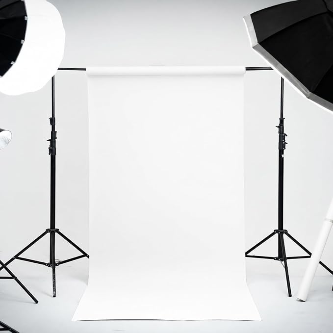 Kate Seamless Paper Backdrop for Photography Solid White Photo Backdrop Paper - Image 2
