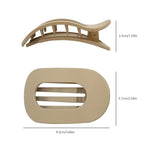 Flat Hair Claw Clips for Women,Matte Medium Hair Clips for Thick & Thin Hair- Comfortable Everyday Use for Office, Yoga, Party & Casual Styling (4PCS C)