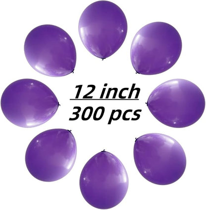300 Pack Purple Balloons 12 inch Purple Latex Party Balloon Bulk - Image 2