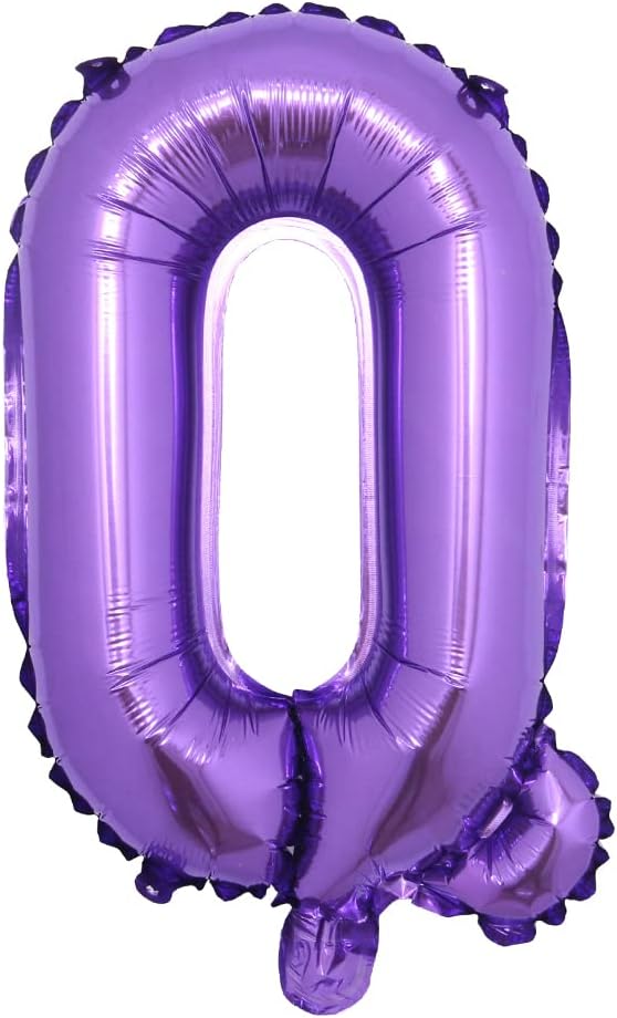 16 inch Purple Alphabet Letter and Number Balloons Set Package, Aluminum by RUIANSI