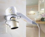 Hair Dryer Holder Hair Dryer Rack Stainless Steel Hair Care Tools Holder Wall Mount Chrome Finished for Bathroom, Bedroom, Barbershop