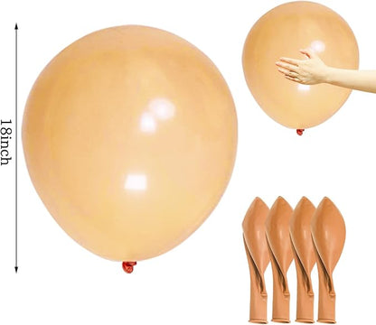 Nude Balloons 18 Inch 12 Pack Large Latex Party Balloons Round Helium Balloon - Image 2