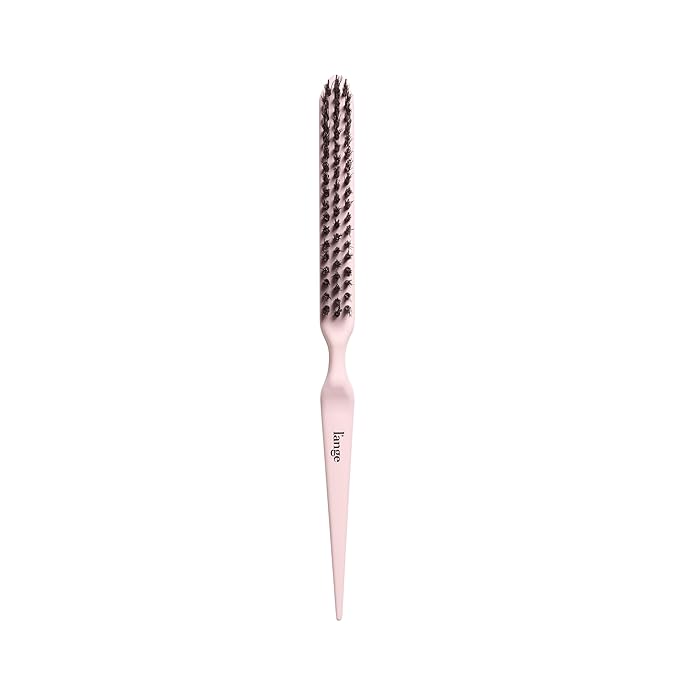 L'ANGE HAIR Detangling Teasing Brush with Nylon & Boar Bristles | Precise Sectioning | Adds Volume & Root Lift | Tames Flyaways & Frizz | Indented Grip | All Hair Types (Blush)