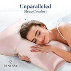 Premium Silk Pillowcase 100% Organic Mulberry Silk, 22 Momme, Grade 6A - Oeko-Tex Certified in Germany - Luxury for Hair & Skin, 1 Piece (King Size 20x36 Inches, Heavenly Pink)