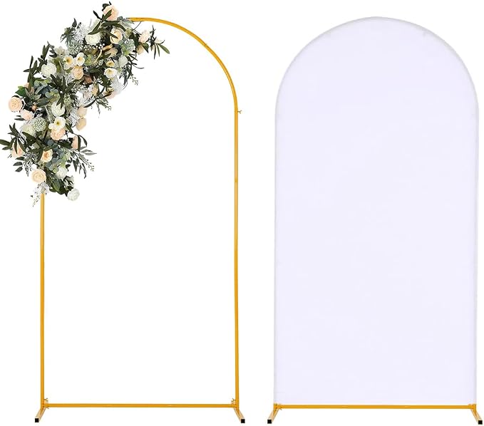 Vincidern 6.6FT Arch Backdrop Stand and Cover Set, Metal Arch Stand by Vincidern