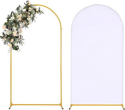 Vincidern 6.6FT Arch Backdrop Stand and Cover Set, Metal Arch Stand by Vincidern