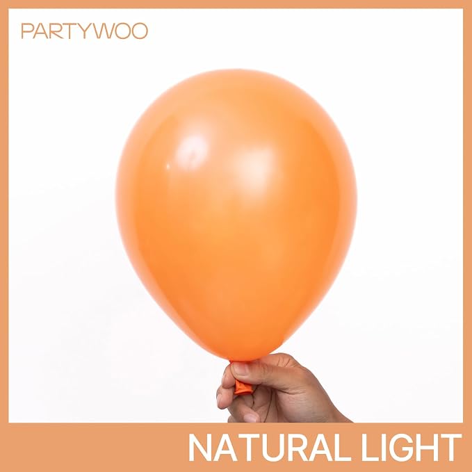 PartyWoo Pearl Orange Balloons 50pcs Fall Latex Helium Balloons 12 Inch | - Image 2
