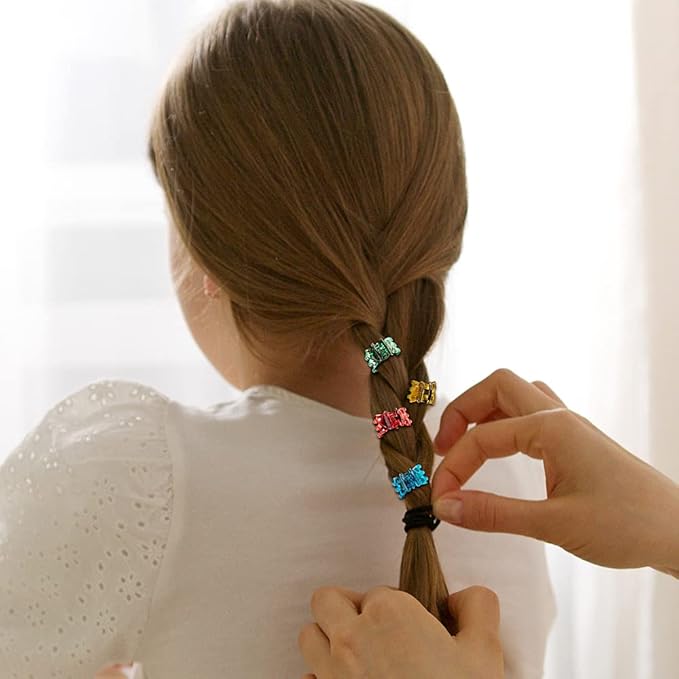 50 PCS Mini Hair Claw Clips， Bangs Strong Grip Multifunction Clamp Clips. (Transparent color)