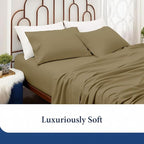 SKY BEDDINGS King Pillowcase Set of 2 - Soft Brushed Microfiber Pillow Cases with Envelope Clouser - Wrinkle-Free, Fade-Resistant Pillow Covers - 20 x 40 Inches, Taupe