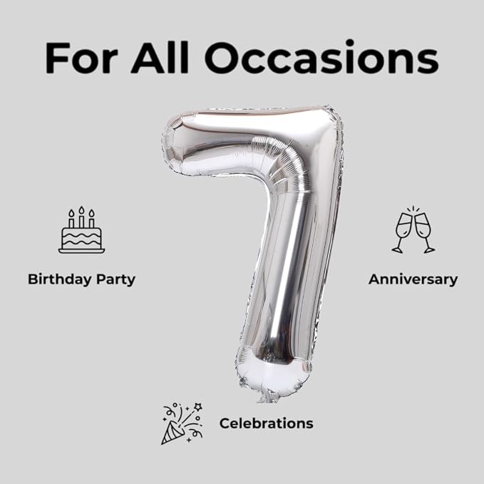 YPSelected 32 Inch Large Foil Helium Number Balloon Birthday Wedding Party 0-9 - Image 5