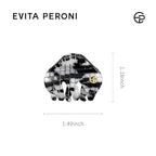 EVITA PERONI Small Hair Clips, Mini Hair Clip for Hair, Little Tiny Claw Clips for Women Girls Half Updo, Black and White