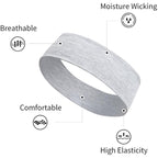 TERSE Headbands for Women Short Hair Elastic Sweatbands Soft Fabric Hair Bands Workout Yoga Running Sport