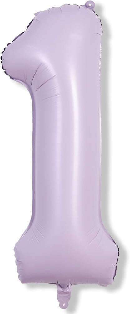 40 Inch Light Purple Number 1 Balloon - Image 8
