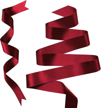 Wine Red Ribbon Burgundy Satin Ribbon - Image 3
