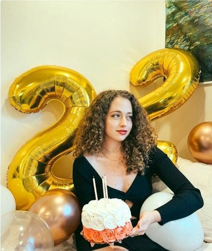 40 Inch Big Gold Number 22 Balloon Birthday Decoration, Numbers 22 Helium - Image 4