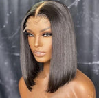 Bob Wig Human Hair Real 100% Human Hair 180% Density Wigs for Black Women 5x1 Bob Lace Closure Wigs Human Hair Natrural Black 16inch