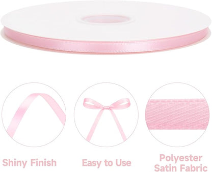 KINGLAKE Light Pink Satin Ribbon - Image 3