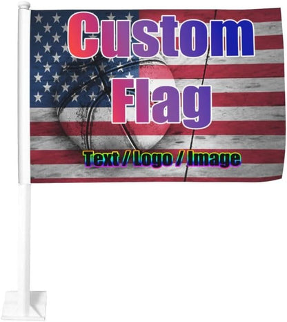 Custom Car Flag Add Your Own Design Here Small Car Flags Double Side - Image 2