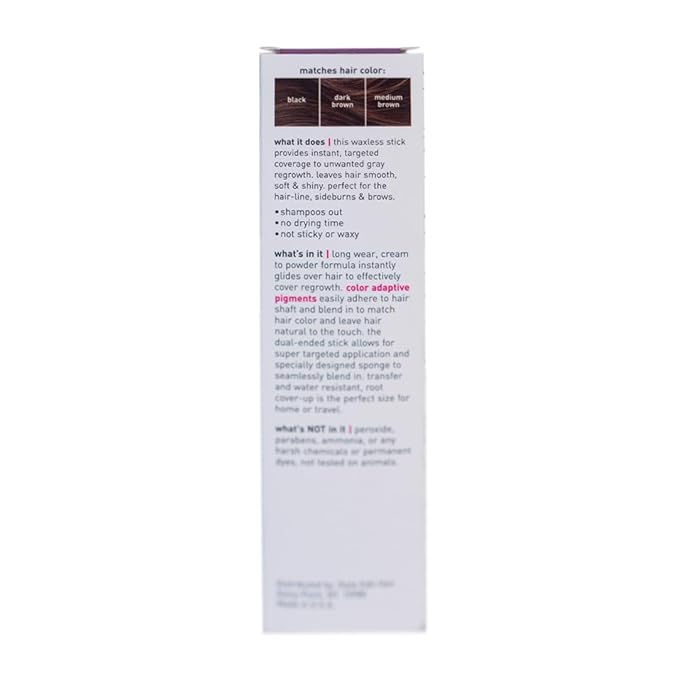 Style Edit Root Touch Up Stick | Temporary Hair Color for Gray Roots and Thinning Hair | Salon-Quality, Transfer-Resistant Hair Concealer | Dark Brown, 0.11 oz