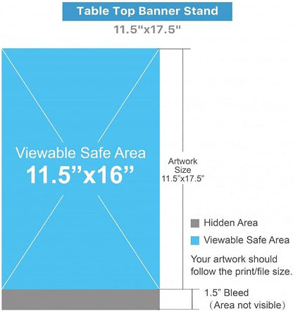 Tabletop Retractable Banner, 8.5” x 11”, Customizable Print, Custom Mini - Image 2