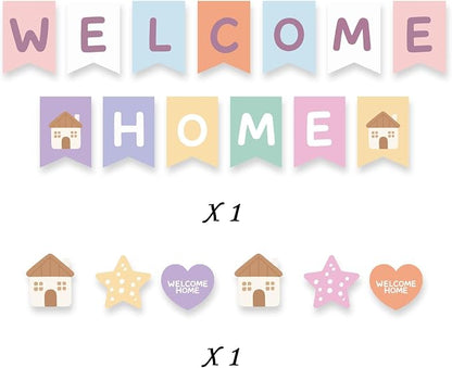 Welcome Home Banner, Colorful Paper Welcome Home Decorations - Image 3
