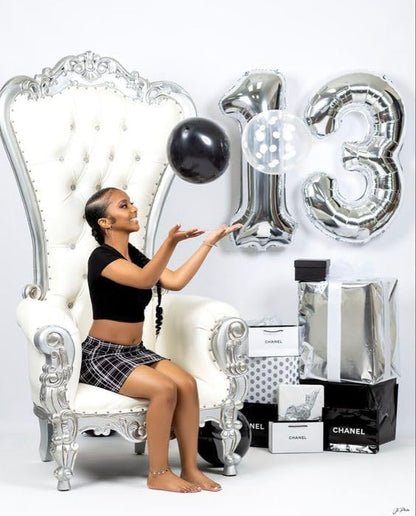 Silver Number 13 Balloon 40 Inch - Image 2
