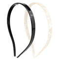 2 Pack Eyewear Headbands Comfortable Acetic Acid Hairbands for Women Designed for Eyewear Fashion Skinny Headbands(Black,White)