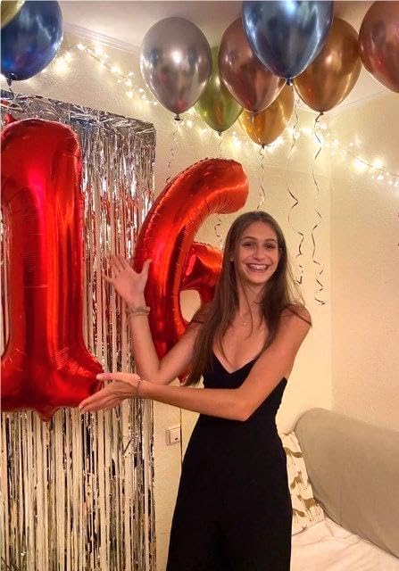 Red Number 1 Balloon 40 inch, Balloon numbers party supplies, deco photo shoot - Image 8