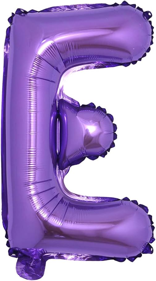 16 inch Purple Alphabet Letter and Number Balloons Set Package, Aluminum by RUIANSI