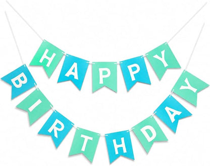 Letjolt Mint Blue Happy Birthday Banner Party Signs 13 Pcs | Supplies by Letjolt