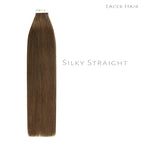 Lacer Tape in Hair Extensions Human Hair Tape Attached Skin Weft Invisible Double Side 14 Inch Chocolate Brown Hair Extensions Tape in 20pcs/set