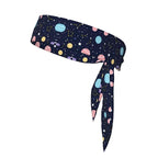 Men's Women Sports Sweat Bands, Multipurpose Elastic Hair Band for Yoga Athletic Shower, Fashion Blue Zodiac Galaxy Starry Night Stars Glow In The Dark Midnight Headdress Head Accessories