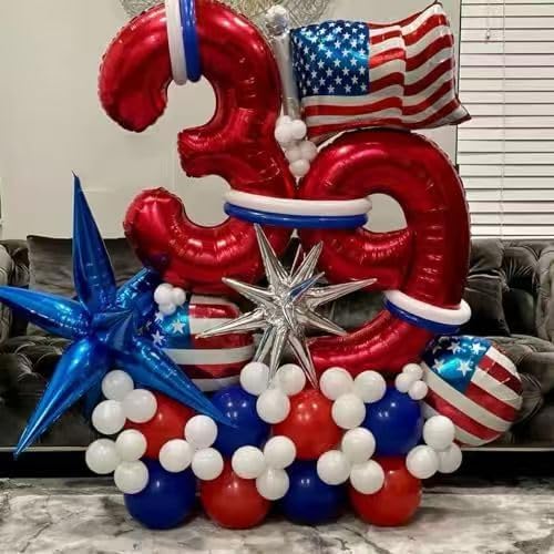 YMSZ Red White and Blue Balloons Arch Kit, 4th of July Balloons Decoration | - Image 7