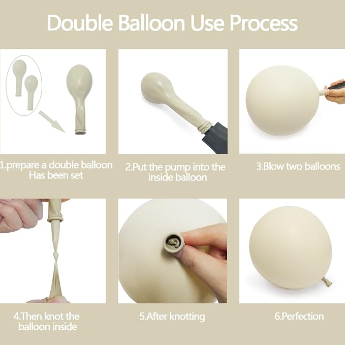 Double Stuffed White Sand Balloons Different Sizes 18In 12In 5In Light Grey - Image 4