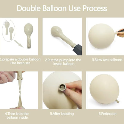 Double Stuffed White Sand Balloons Different Sizes 18In 12In 5In Light Grey - Image 4