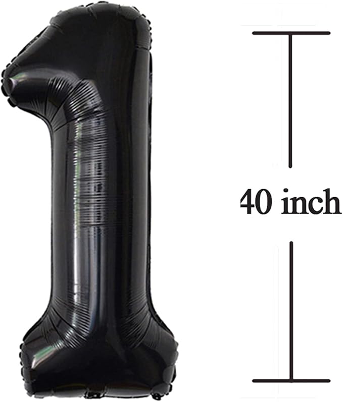 Black 13 Number Balloons Big Giant Jumbo Large Number 13 Foil Mylar Balloon - Image 2