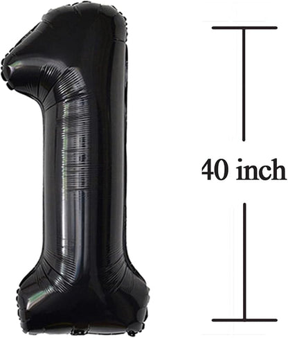 Black 13 Number Balloons Big Giant Jumbo Large Number 13 Foil Mylar Balloon - Image 2