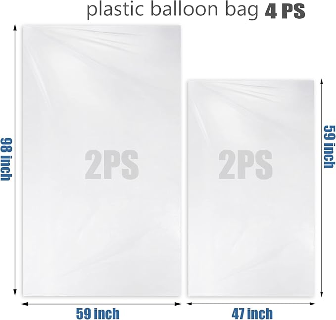 Kreapa 4 Pcs Large balloon bags, balloon transport bags transparent giant - Image 2