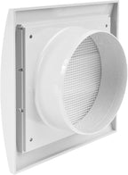 Repa Market 4 Inch White Dryer Vent Cover/Duct Cover for Walls or Ducting/ABS Plastic Grille with Flaps and Insect Screen/Exhaust and Dryer Vent Covers for Indoor & Outdoor Use