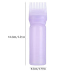 Hair Oil Applicator,Root Comb Applicator Bottle, Hair Dye Bottle 160ML Shampoo Bottle Hair Comb Applicator Bottle Brush Bottle for Hair Dyeing Tool Purple