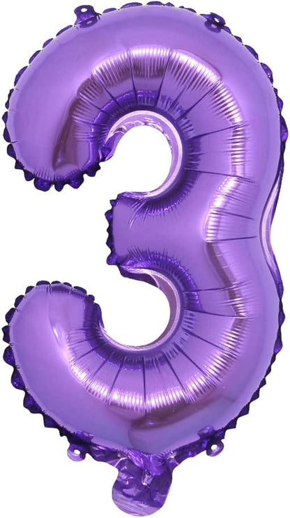 16 inch Purple Alphabet Letter and Number Balloons Set Package, Aluminum by RUIANSI